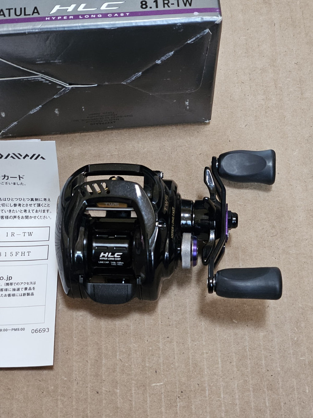 DAIWA TATULA HLC 8.1R-TW RH 8.1:1 Gear ratio Baitcasting Reel New With Box