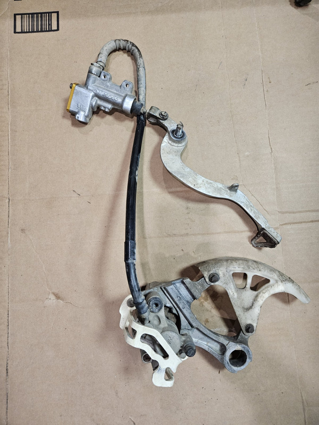 2007 RMZ450  Rear Brake Assembly Hose Line Caliper Mastercylinder Pipe