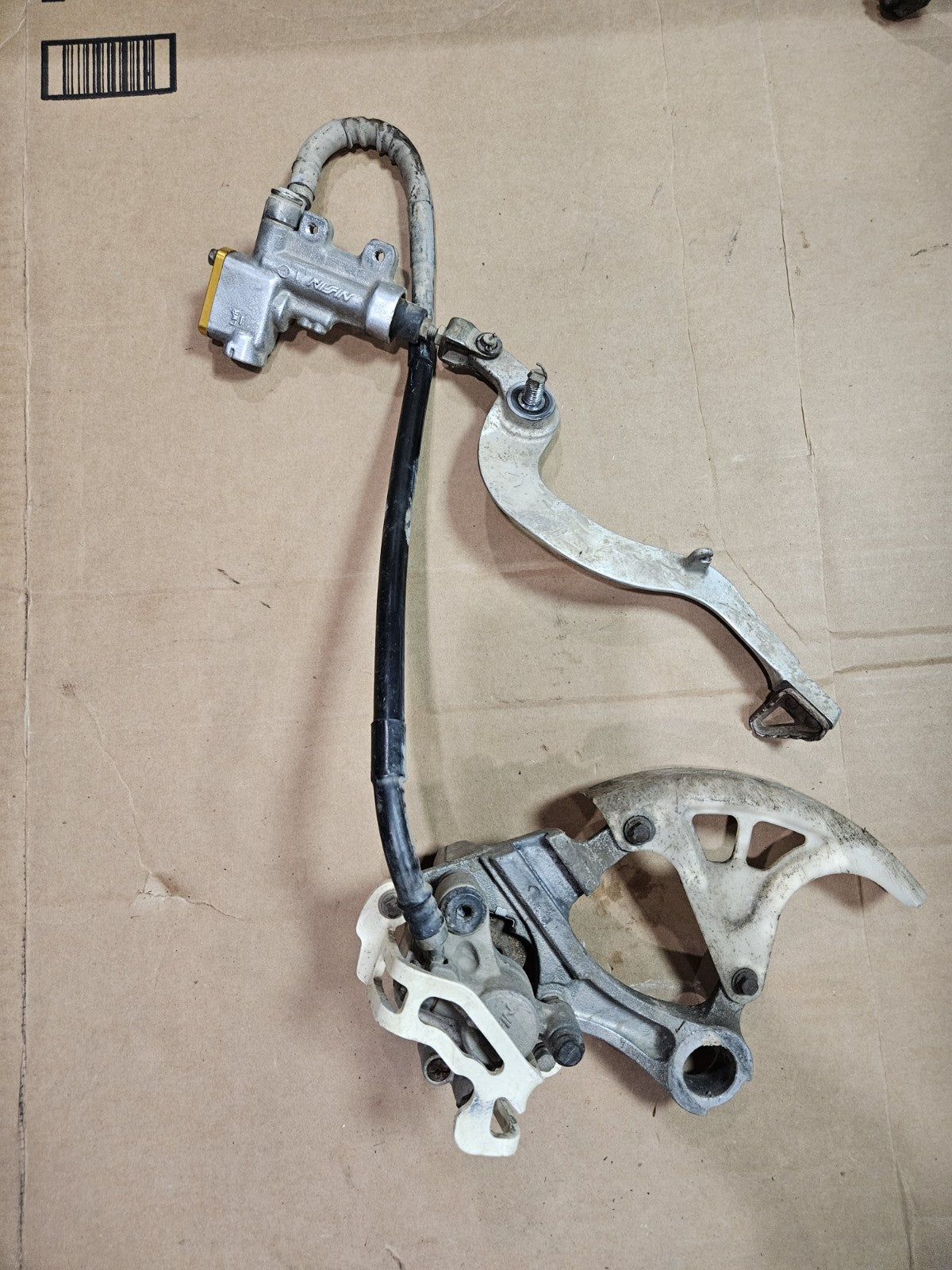 2007 RMZ450  Rear Brake Assembly Hose Line Caliper Mastercylinder Pipe