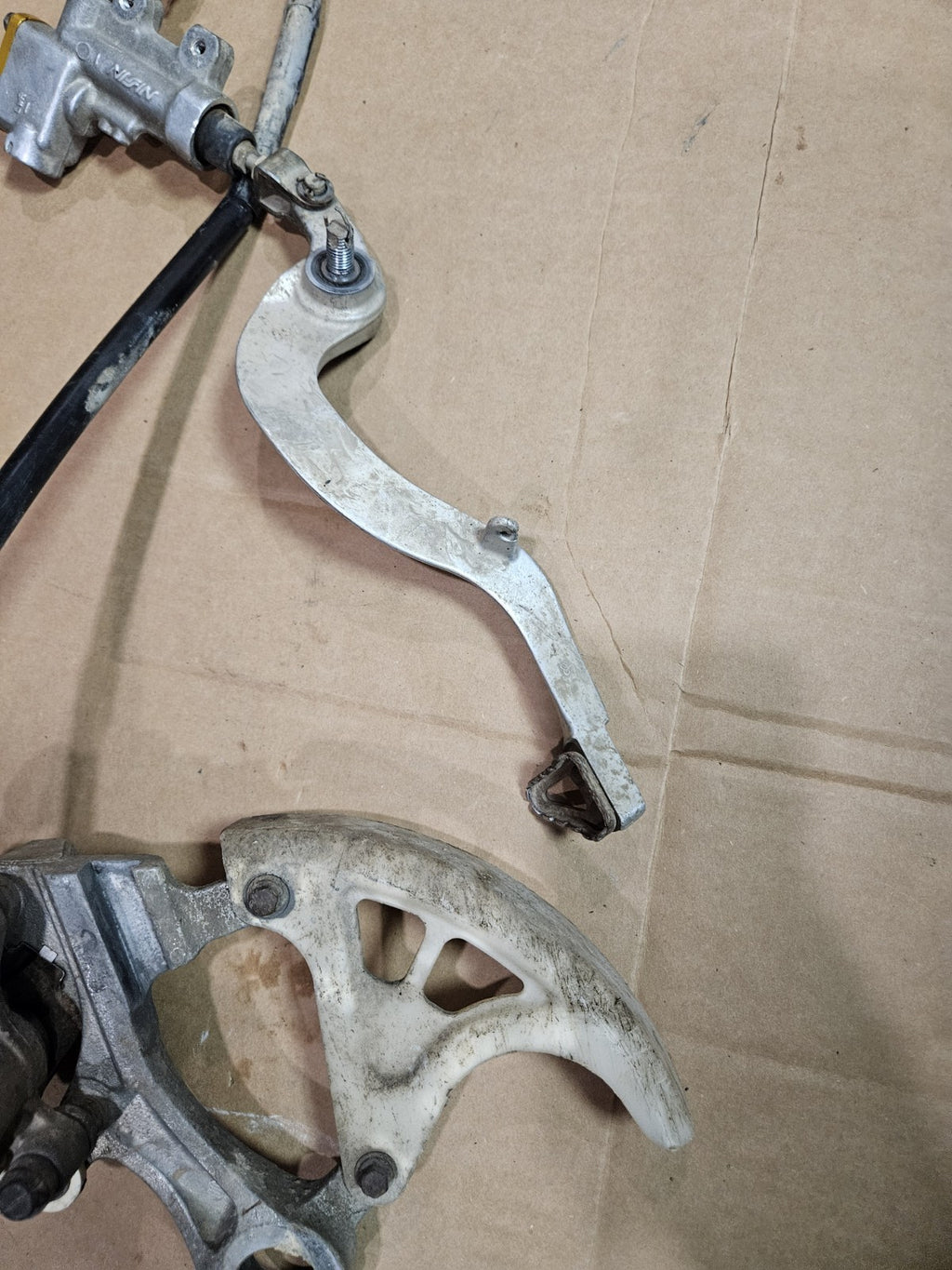 2007 RMZ450  Rear Brake Assembly Hose Line Caliper Mastercylinder Pipe