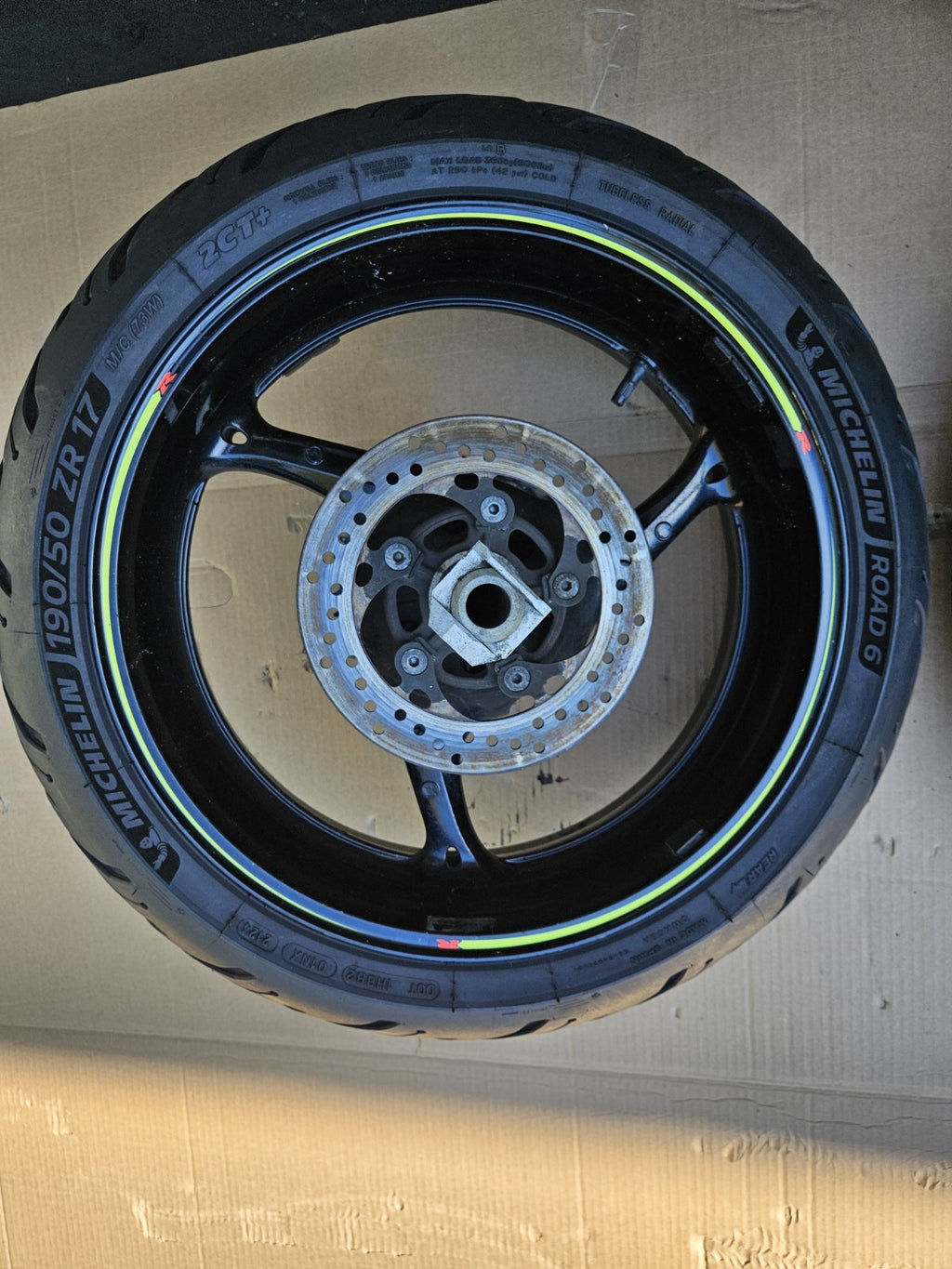 09-16 2015 Suzuki GSXR 1000 FRONT REAR WHEELS RIMS ROTORS HUB SPROCKET BLACK OEM