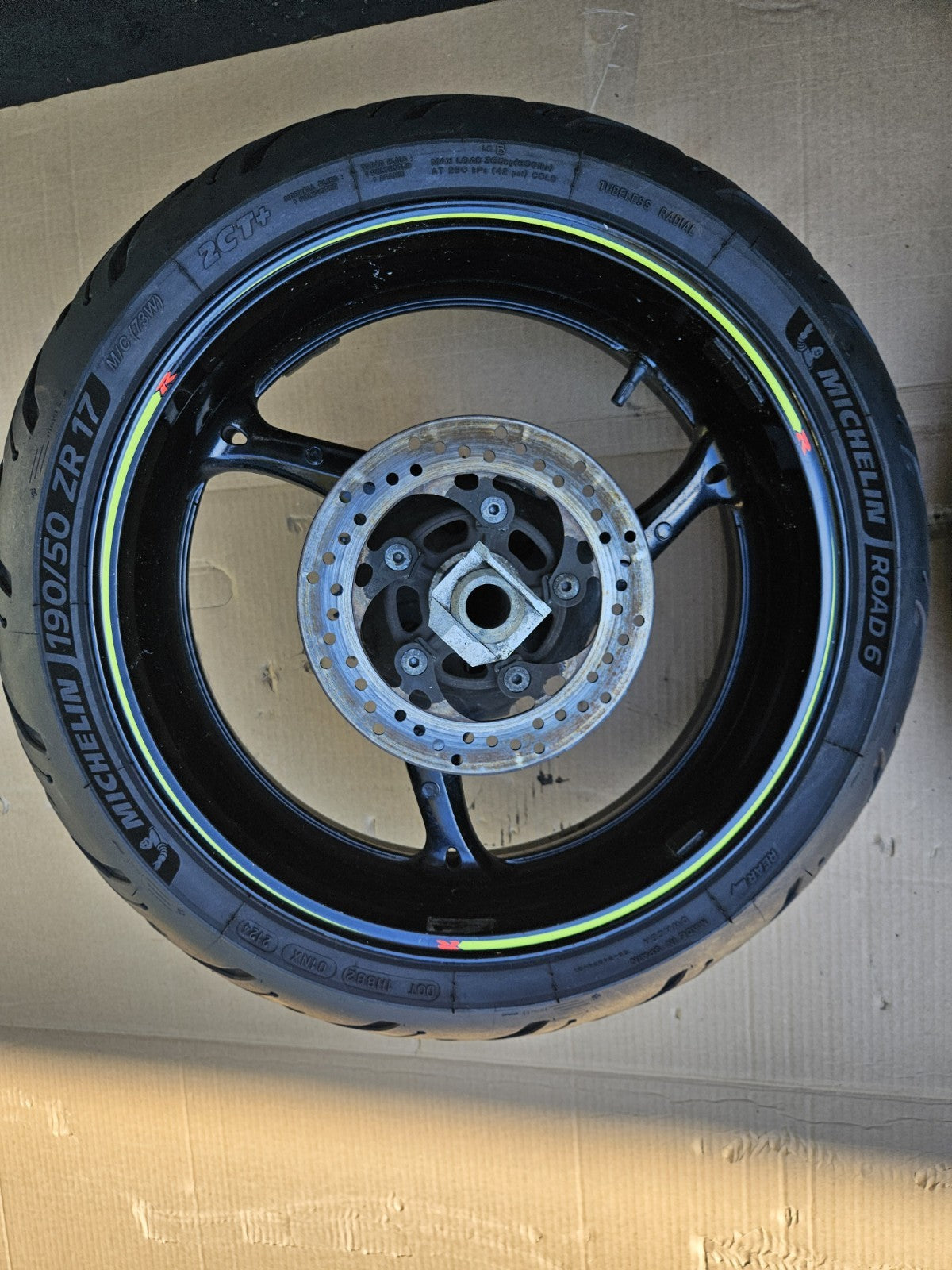 09-16 2015 Suzuki GSXR 1000 FRONT REAR WHEELS RIMS ROTORS HUB SPROCKET BLACK OEM