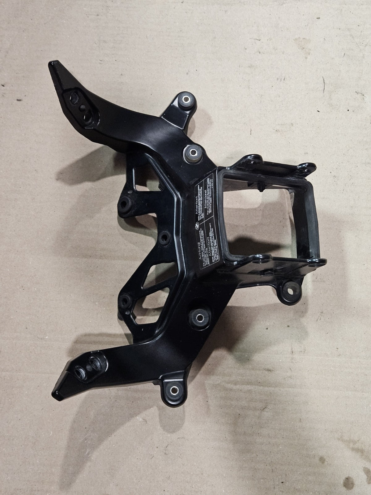 10-18 2013 BMW S1000RR OEM UPPER FAIRING MIRROR GAUGES STAY BRACKET COWL FRONT