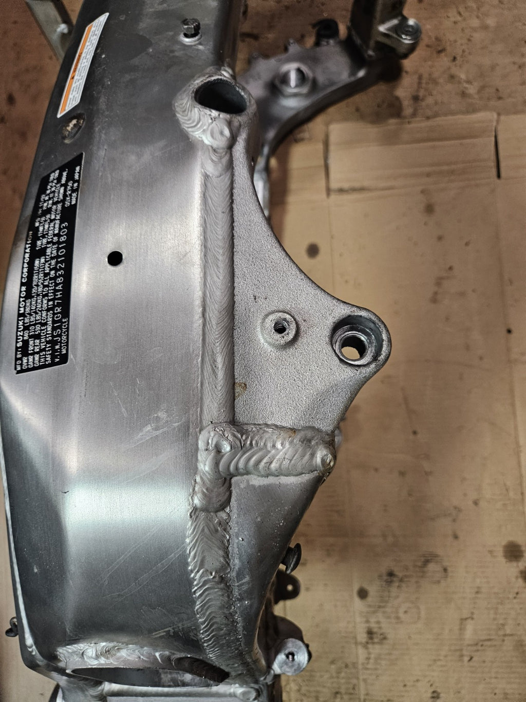 2003 SUZUKI GSXR 750 FRAME CHASSIS With Papers CLEAN