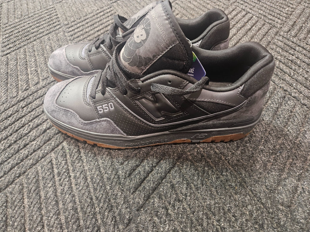New Balance 550 BB550BGU Sneaker Men's Size 11 Black Leather Lifestyle Shoes