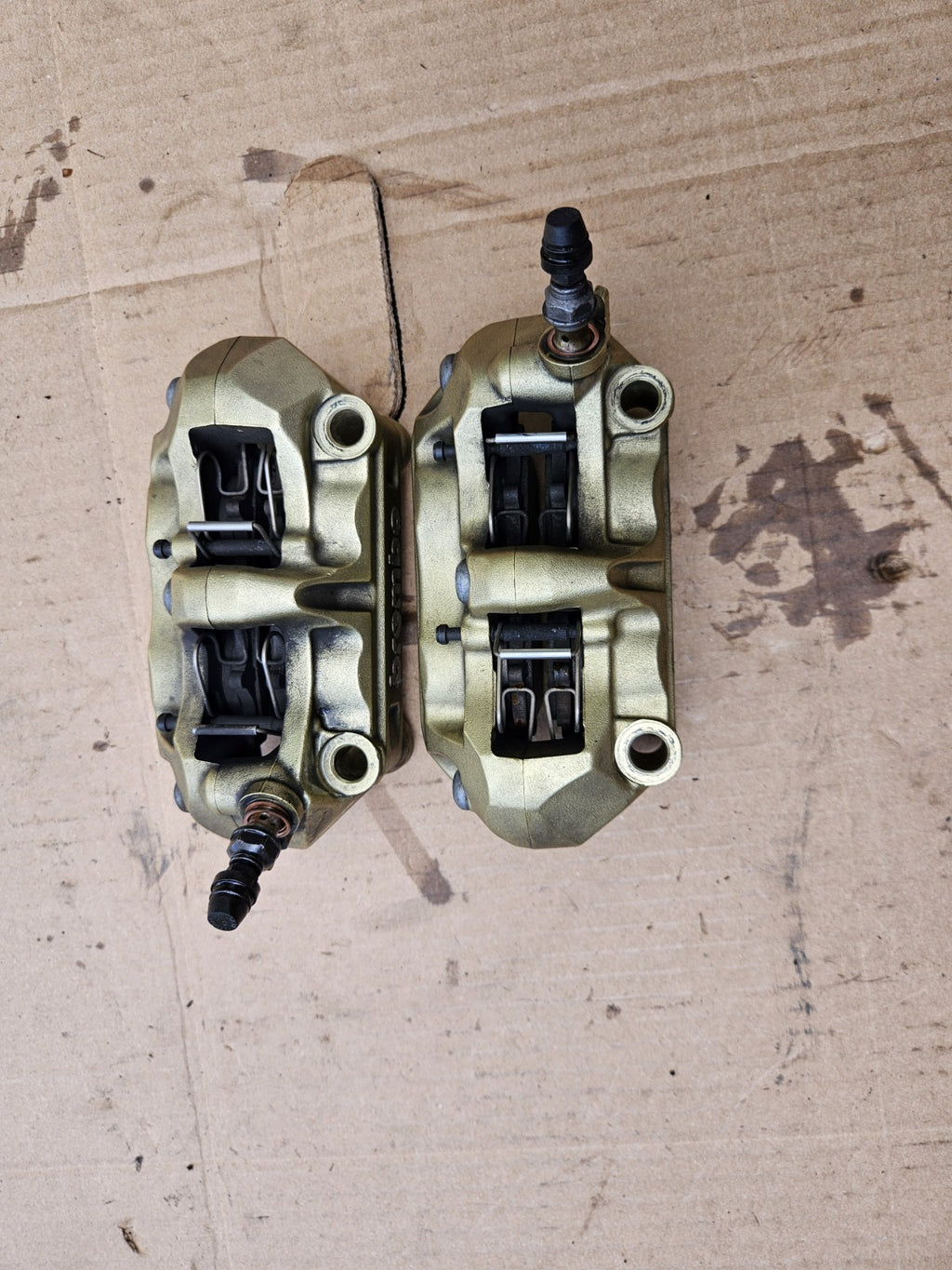 2015 15 BMW S1000rr Brembo Gold Front Brake Calipers Set