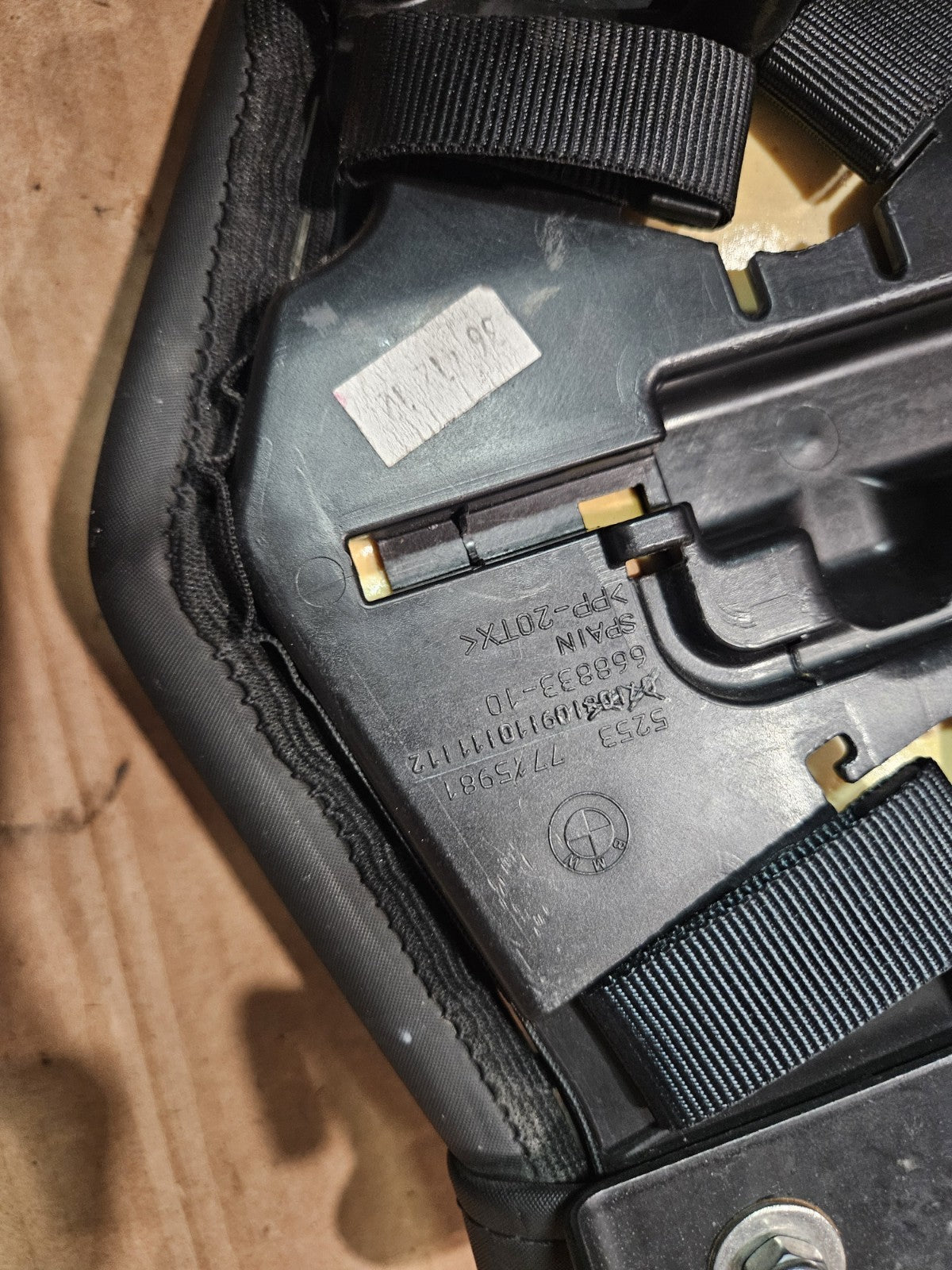 2013 10-14 BMW S1000RR Rear Seat Back Passenger Pillion Cushion PadOEM REAR SEAT