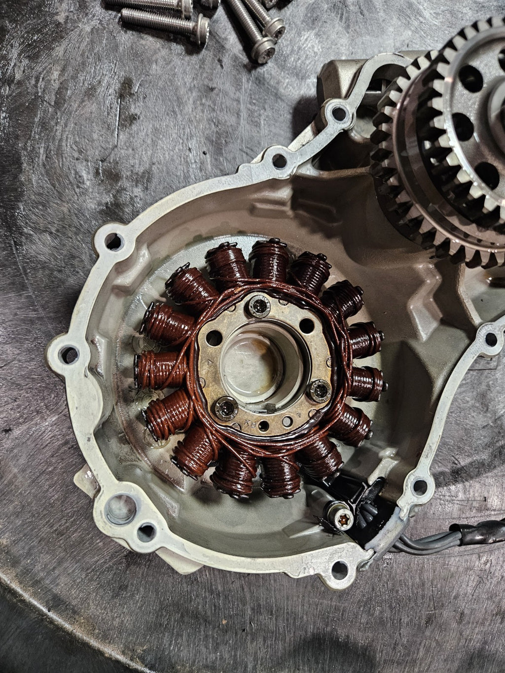 2009-2019 BMW S1000RR ENGINE STATOR MAGNETO ALTERNATOR COVER, Alternator, Gears