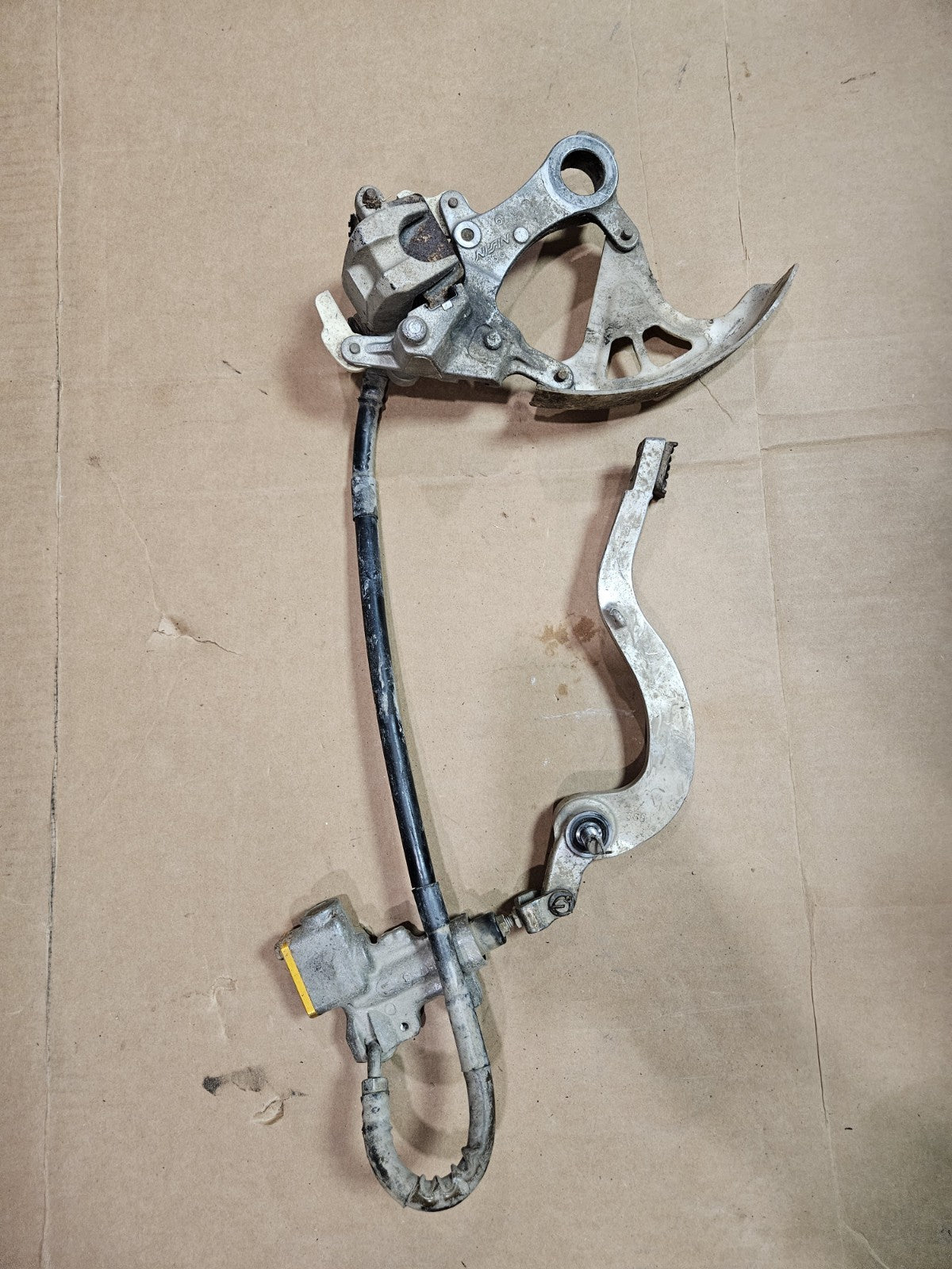 2007 RMZ450  Rear Brake Assembly Hose Line Caliper Mastercylinder Pipe