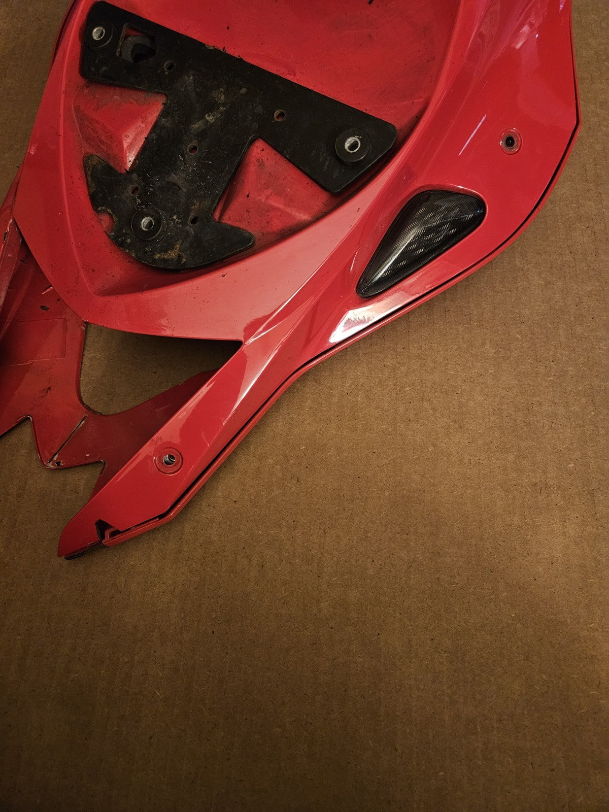 10-14 2013 BMW S1000RR OEM RED REAR BACK TAIL FAIRING COWL Damaged