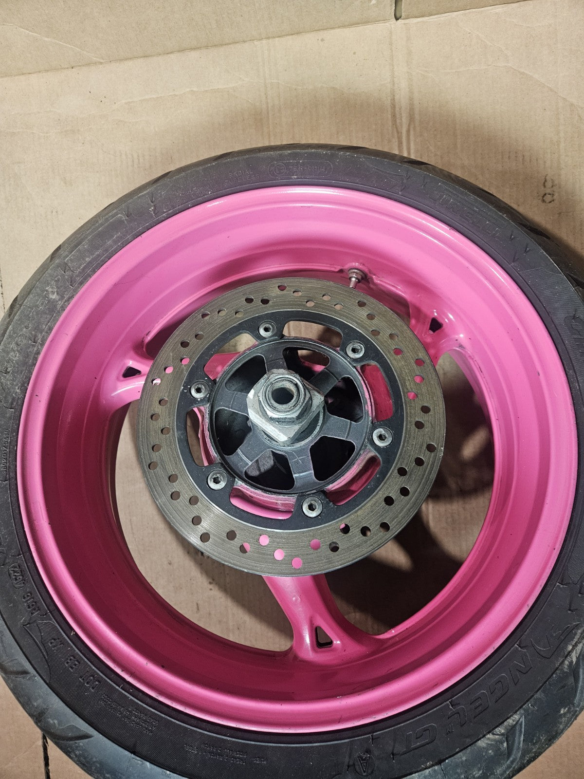 08-17 SUZUKI HAYABUSA GSXR1300 OEM  REAR WHEEL BACK RIM W TIRE 2008 09 11 12 13