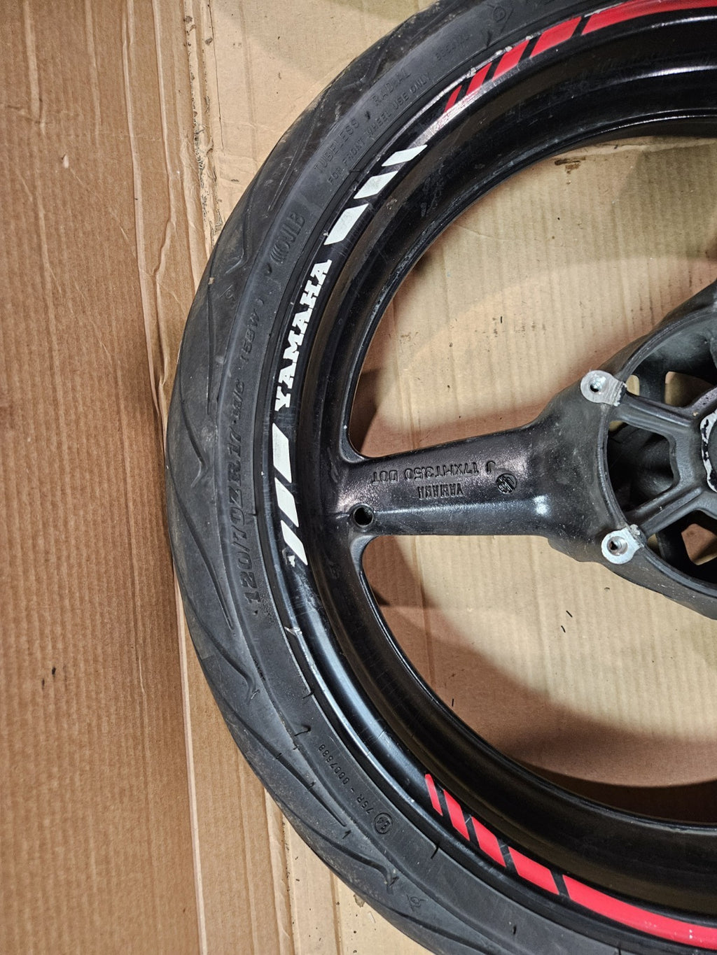 2001 01 YAMAHA YZFR6L YZF R6L R6 FRONT RIM REAR RIM