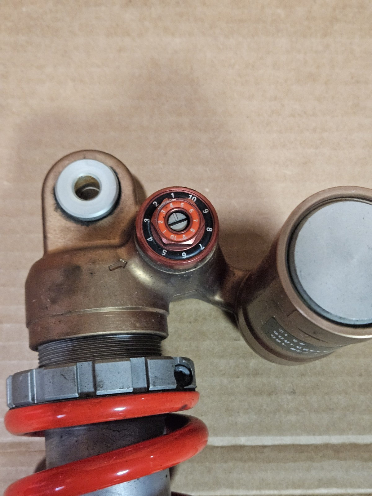 2009 - 2014 2013 BMW S1000RR OEM REAR SHOCK SUSPENSION ABSORBER STRUT RED SPRING