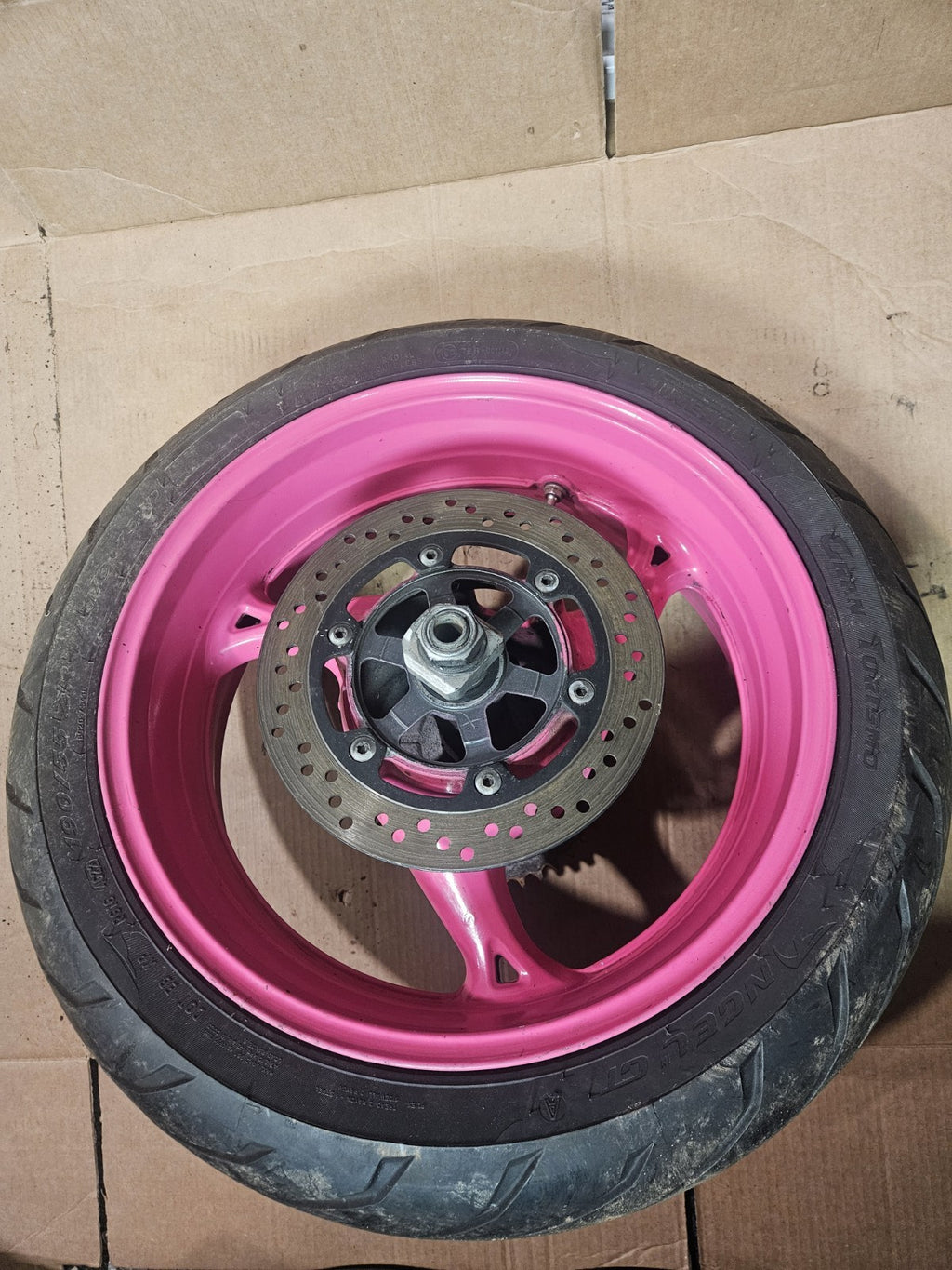 08-17 SUZUKI HAYABUSA GSXR1300 OEM  REAR WHEEL BACK RIM W TIRE 2008 09 11 12 13