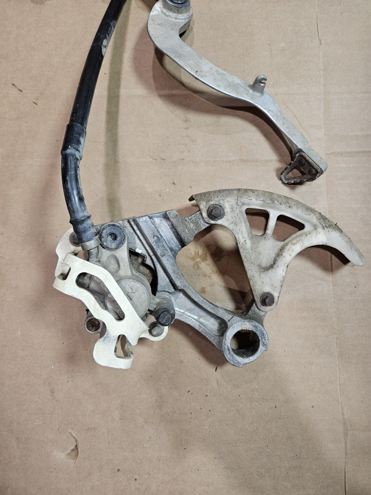 2007 RMZ450  Rear Brake Assembly Hose Line Caliper Mastercylinder Pipe