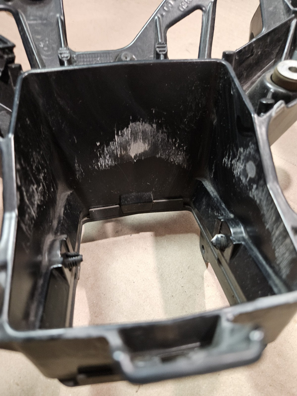 10-18 2013 BMW S1000RR OEM UPPER FAIRING MIRROR GAUGES STAY BRACKET COWL FRONT