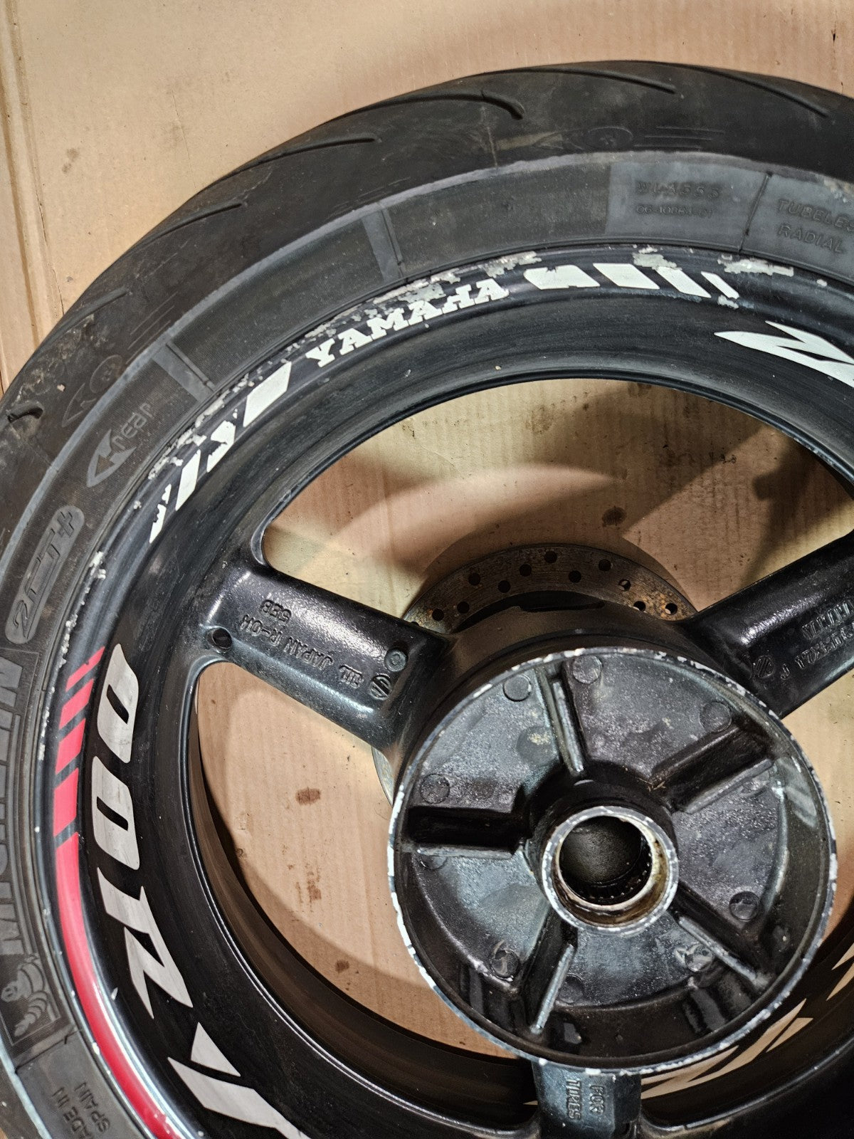 2001 01 YAMAHA YZFR6L YZF R6L R6 FRONT RIM REAR RIM