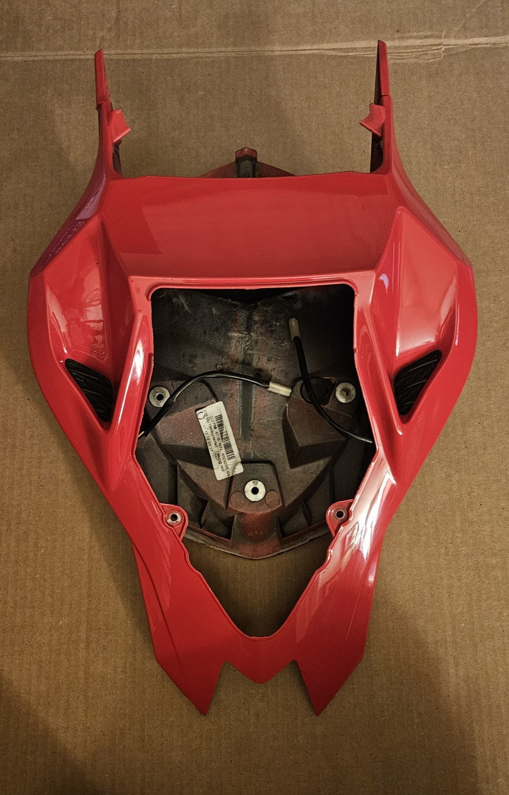 10-14 2013 BMW S1000RR OEM RED REAR BACK TAIL FAIRING COWL Damaged