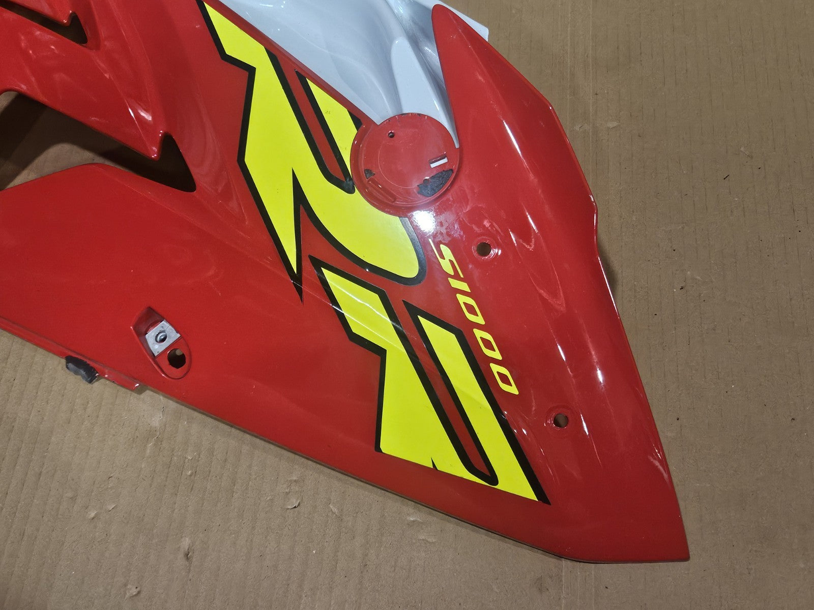 13-19 BMW S1000RR OEM RED WHITE LEFT LOWER MID UPPER SIDE FAIRING COWL Broken