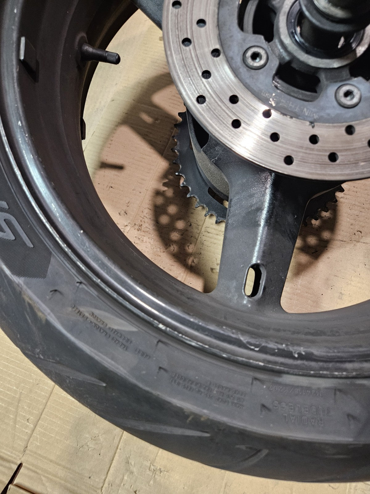 2003 SUZUKI GSXR 600 / 750 / SV REAR WHEEL, STRAIGHT REAR WHEEL, OEM