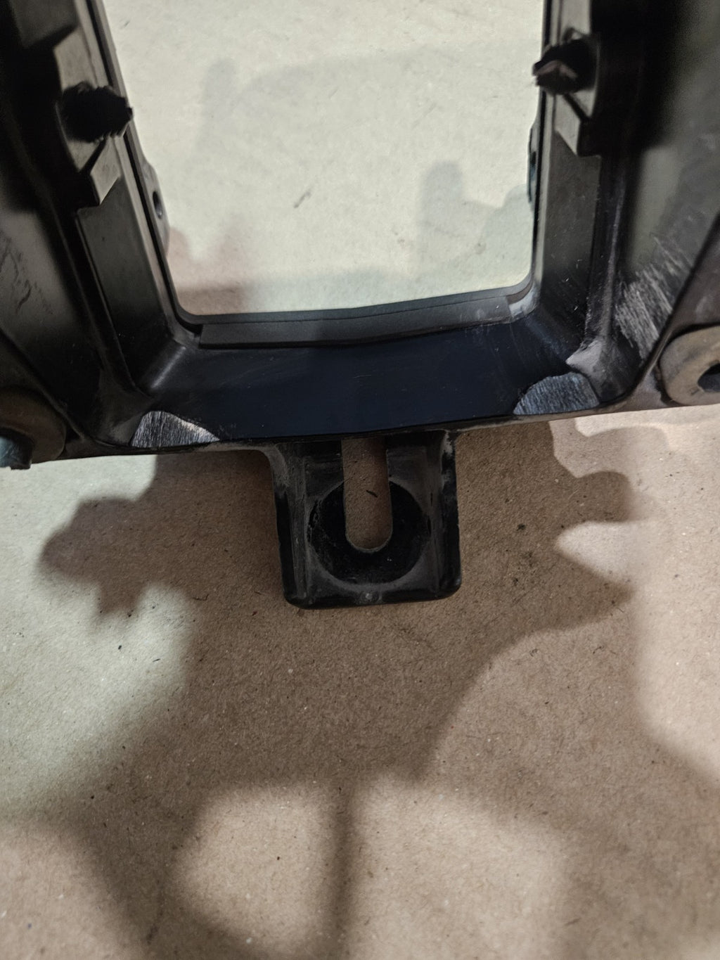 10-18 2013 BMW S1000RR OEM UPPER FAIRING MIRROR GAUGES STAY BRACKET COWL FRONT