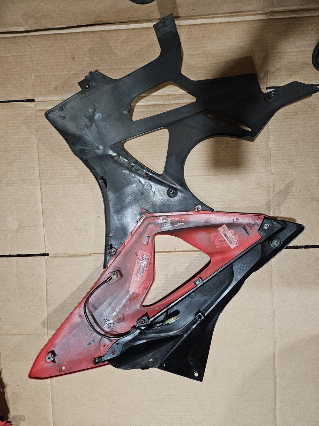 2009 - 2014 BMW S1000RR OEM Left Mid Fairing Left Side Fairing Panel RACING RED