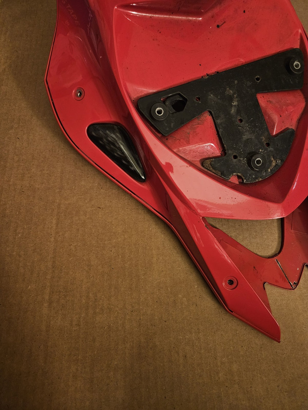 10-14 2013 BMW S1000RR OEM RED REAR BACK TAIL FAIRING COWL Damaged