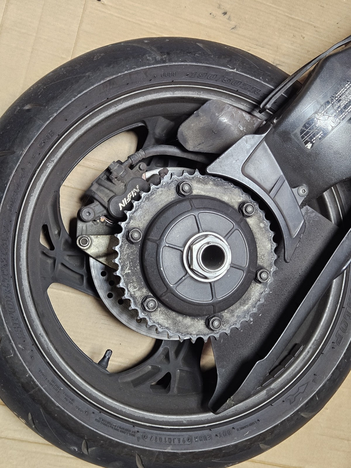 2011 HONDA CB1000R REAR SWINGARM BACK SUSPENSION SWING ARM Complete Rear Rim