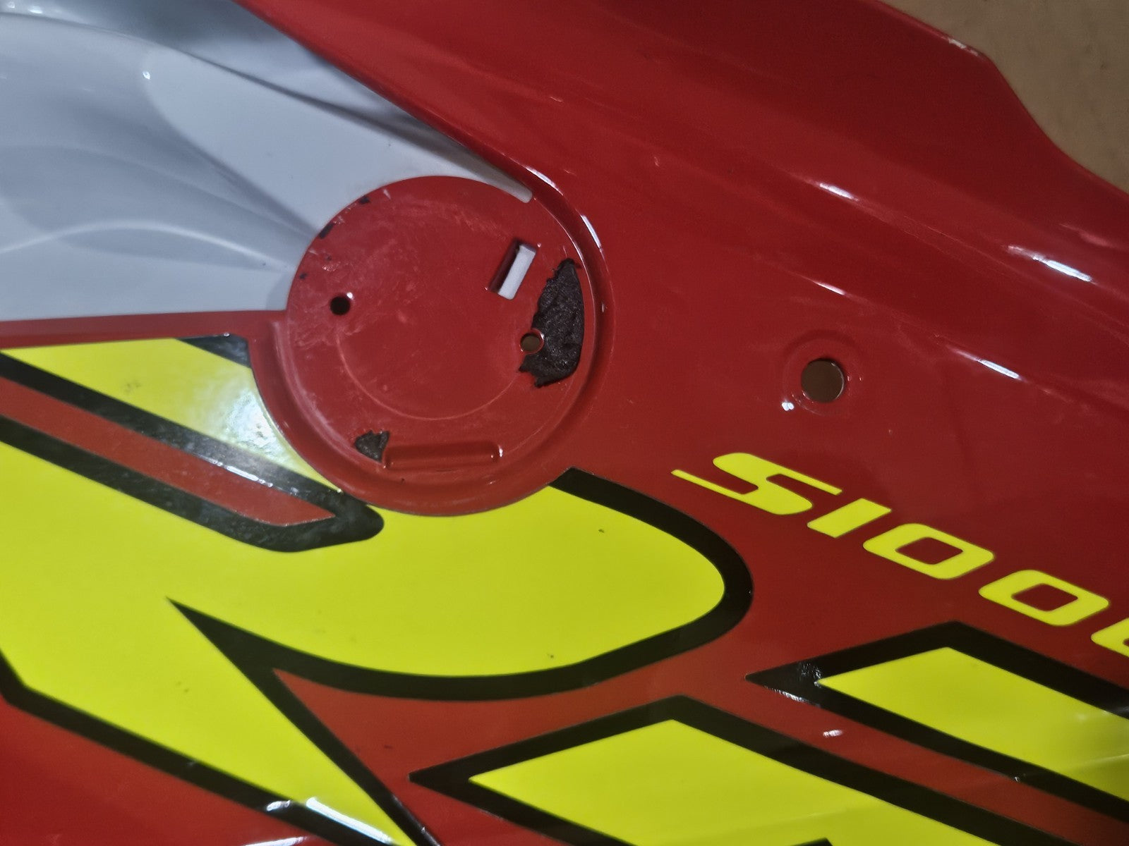 13-19 BMW S1000RR OEM RED WHITE LEFT LOWER MID UPPER SIDE FAIRING COWL Broken