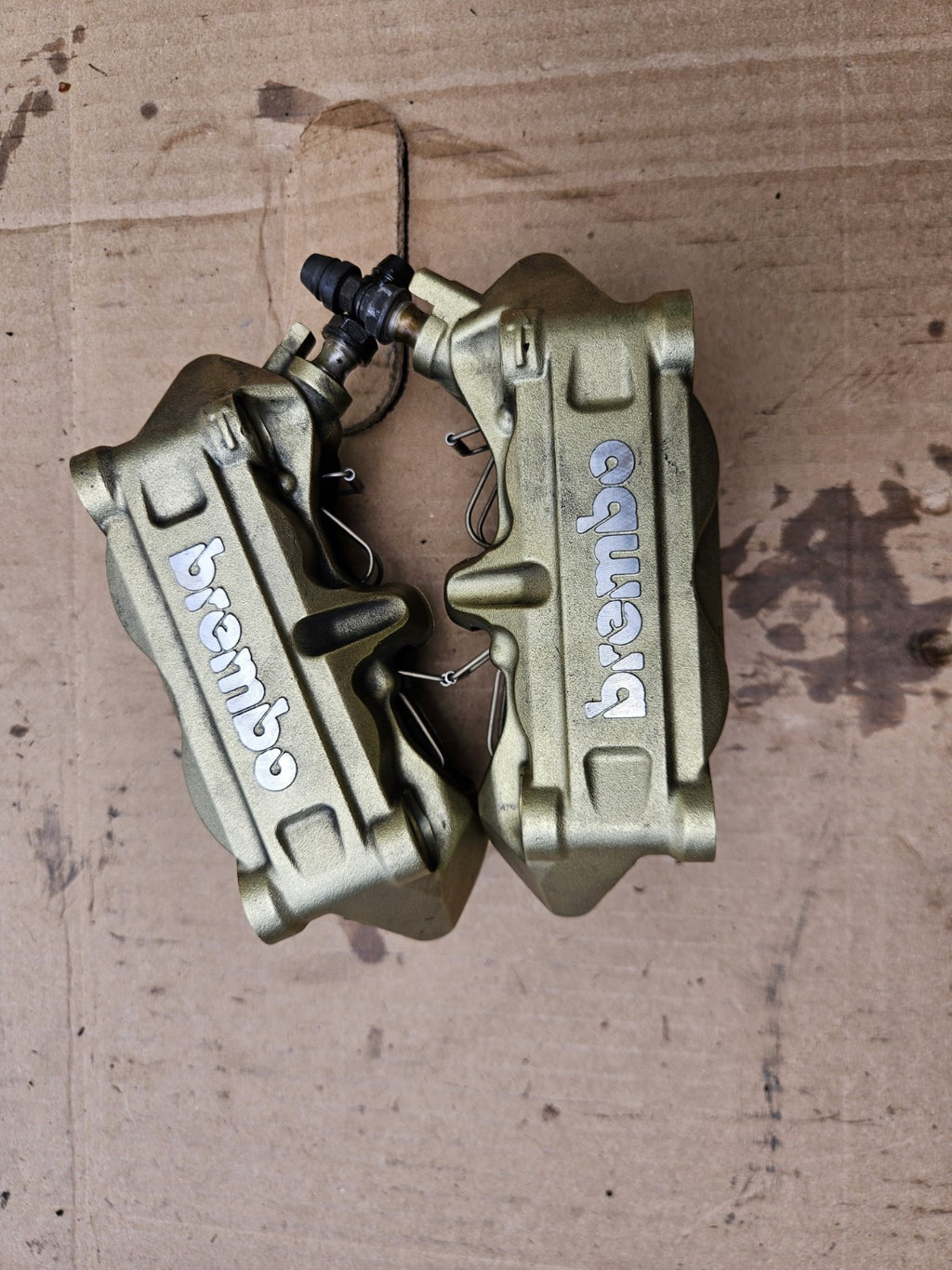 2015 15 BMW S1000rr Brembo Gold Front Brake Calipers Set