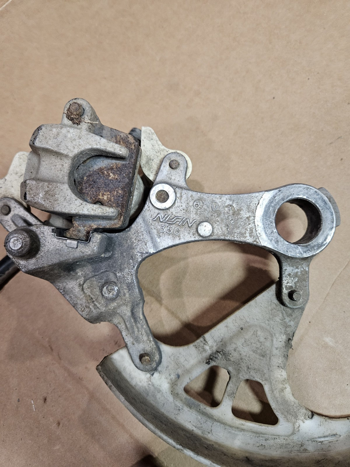 2007 RMZ450  Rear Brake Assembly Hose Line Caliper Mastercylinder Pipe