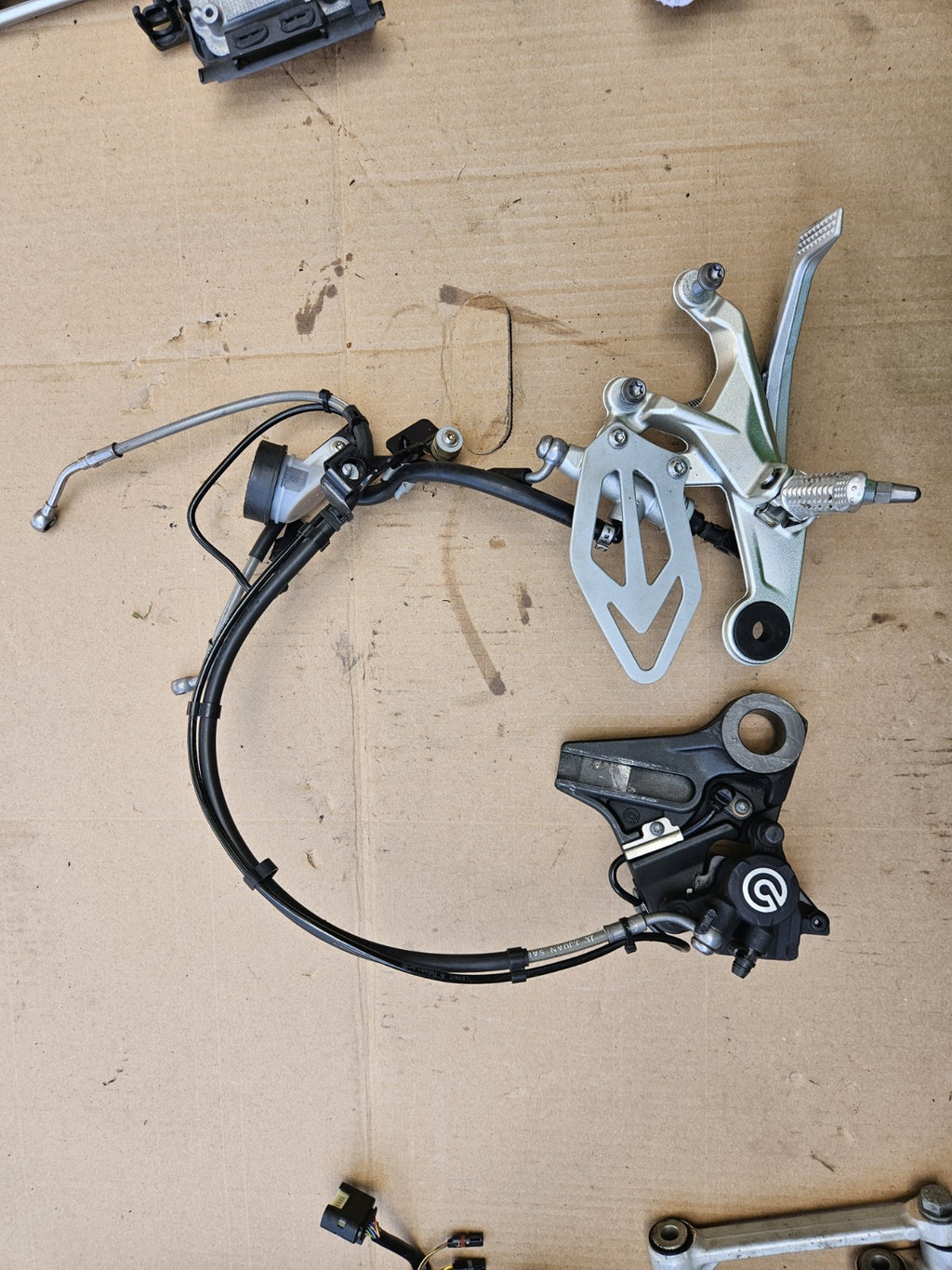 2015-2018 BMW S1000RR Premium OEM Rear Brake Caliper Brake Line! Rear Set Brembo