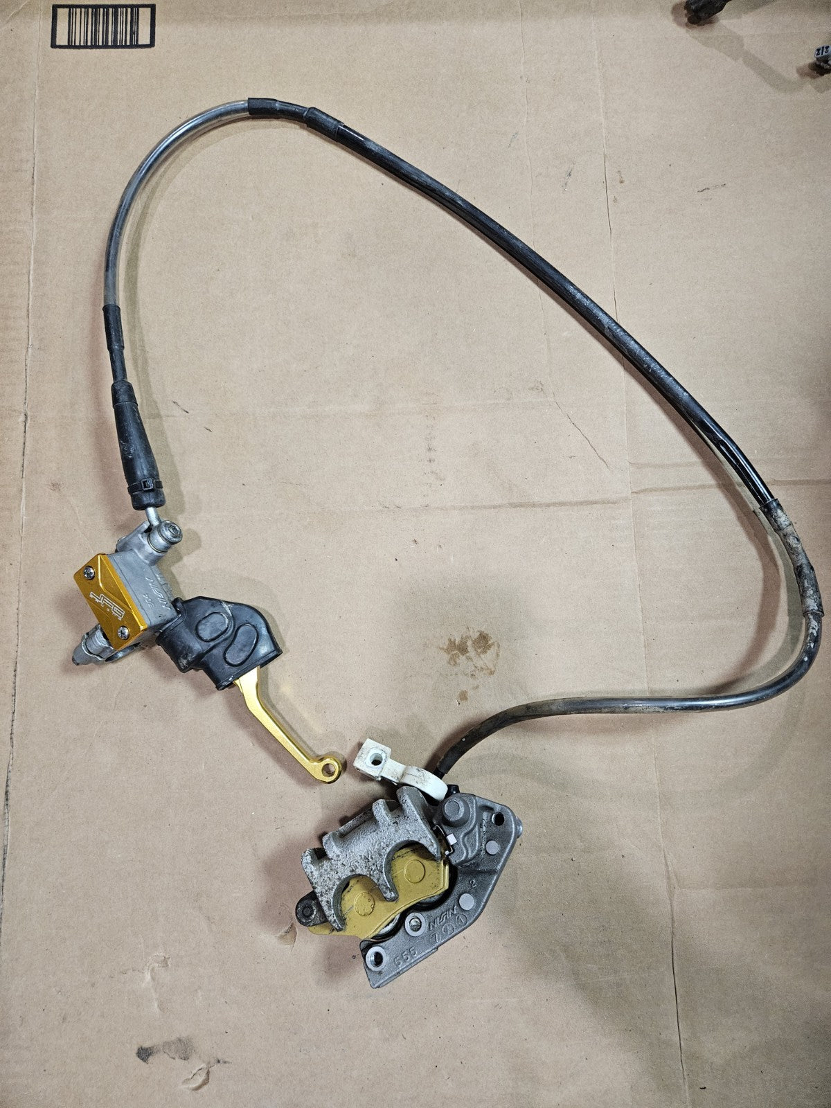 2007 RMZ450 Front Brake Assembly Mastercylinder Caliper Line