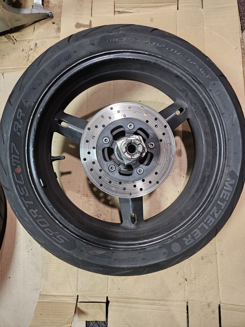 2003 SUZUKI GSXR 600 / 750 / SV REAR WHEEL, STRAIGHT REAR WHEEL, OEM