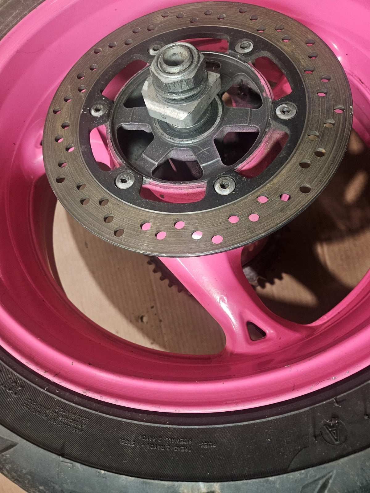 08-17 SUZUKI HAYABUSA GSXR1300 OEM  REAR WHEEL BACK RIM W TIRE 2008 09 11 12 13