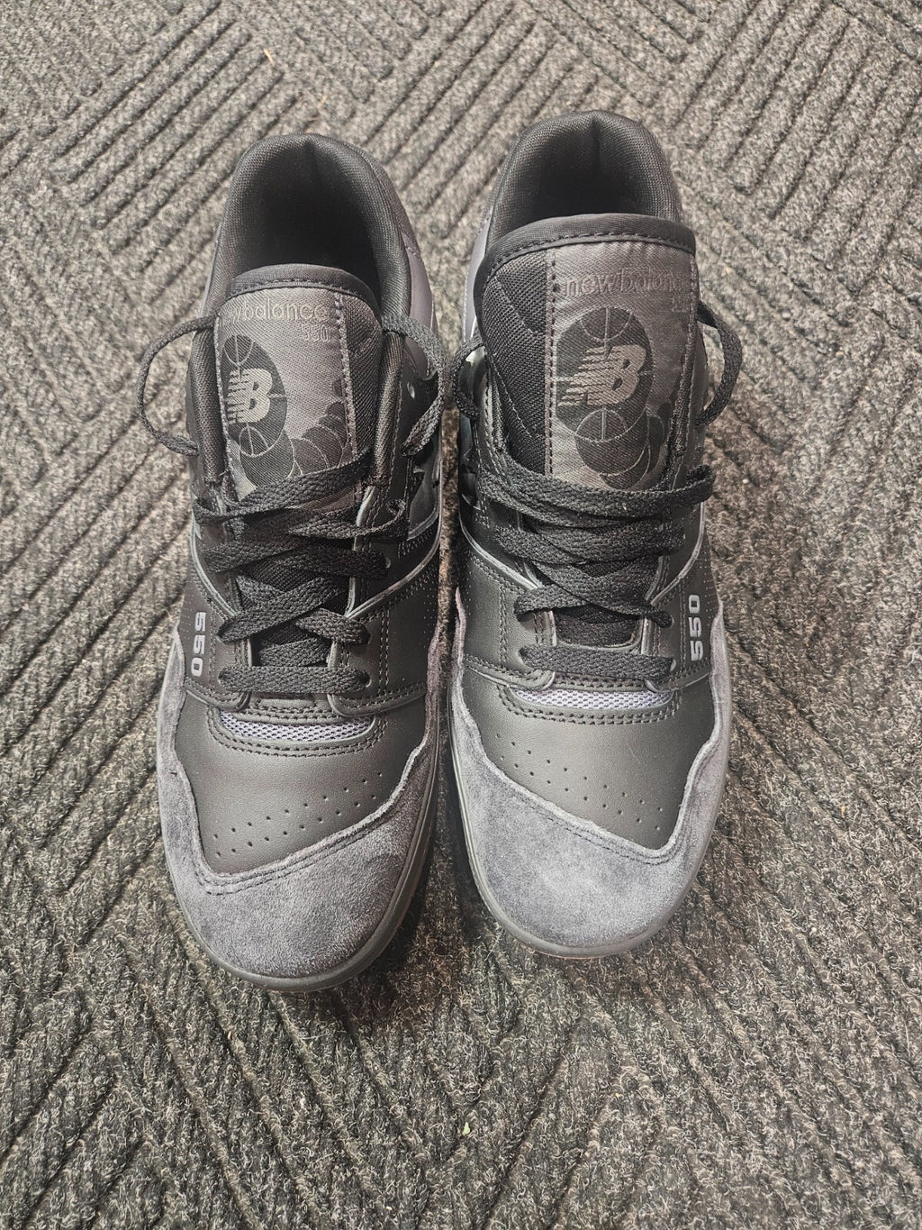 New Balance 550 BB550BGU Sneaker Men's Size 11 Black Leather Lifestyle Shoes