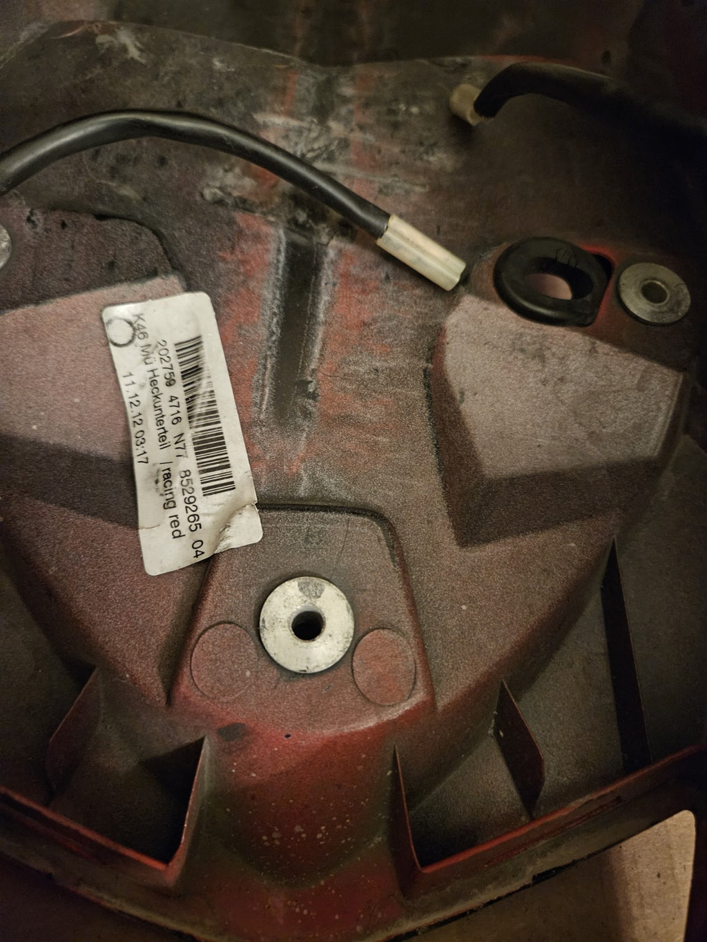 10-14 2013 BMW S1000RR OEM RED REAR BACK TAIL FAIRING COWL Damaged