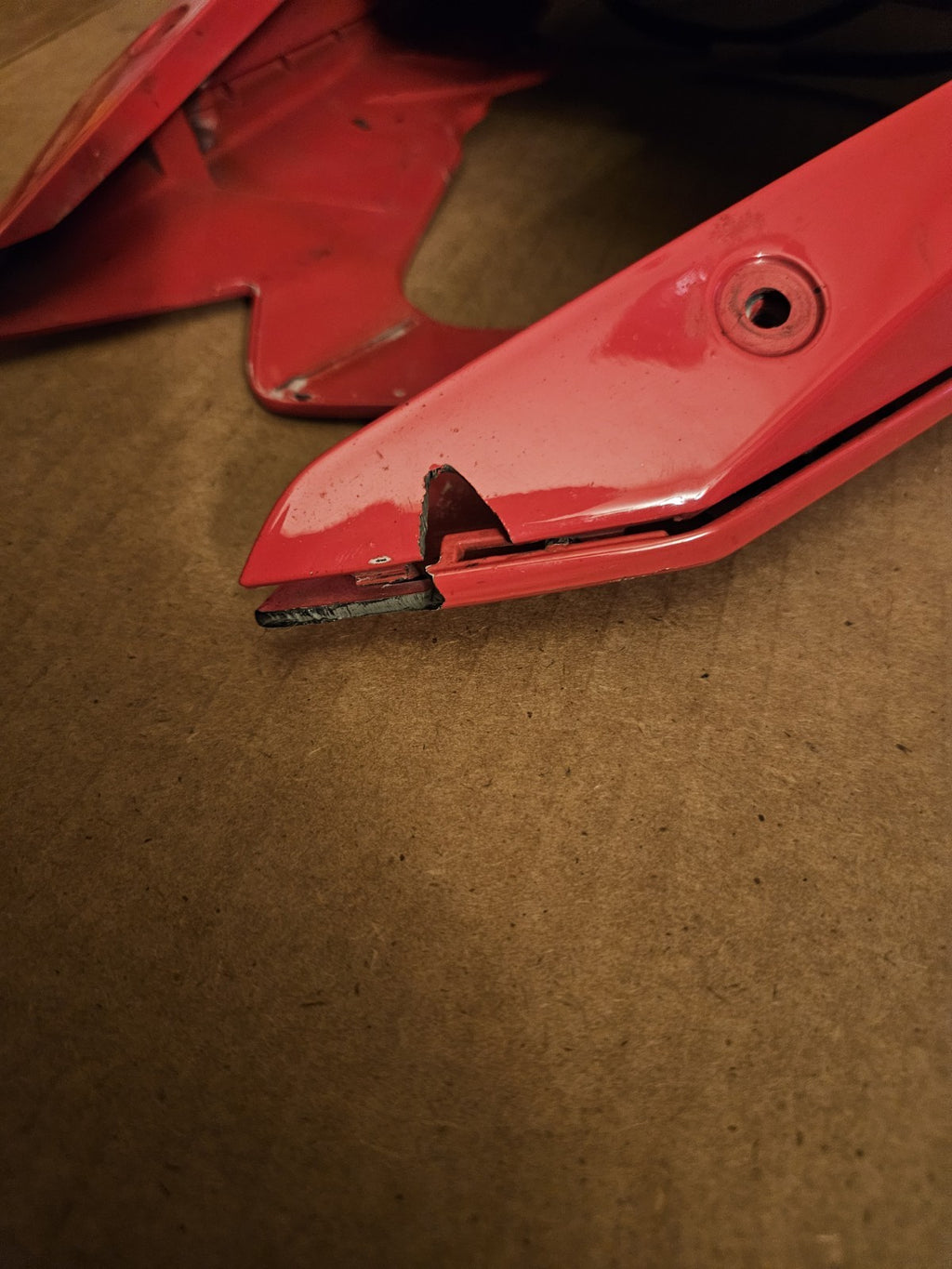 10-14 2013 BMW S1000RR OEM RED REAR BACK TAIL FAIRING COWL Damaged