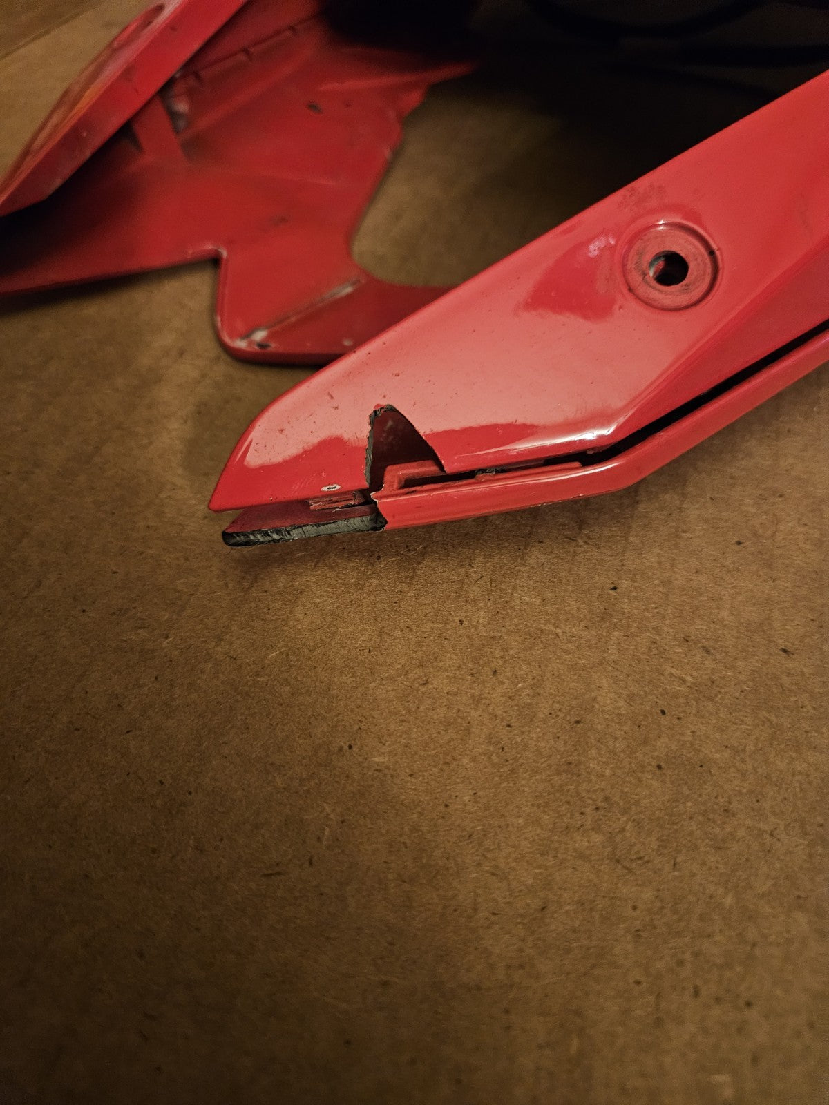 10-14 2013 BMW S1000RR OEM RED REAR BACK TAIL FAIRING COWL Damaged