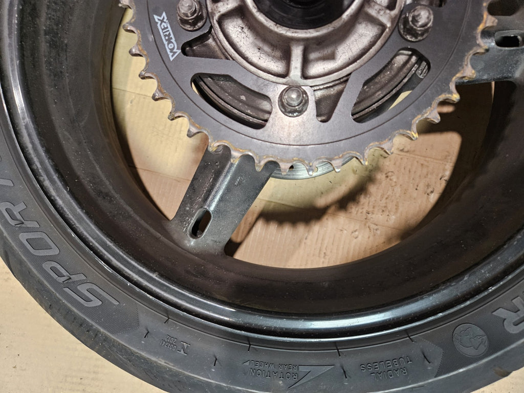 2003 SUZUKI GSXR 600 / 750 / SV REAR WHEEL, STRAIGHT REAR WHEEL, OEM