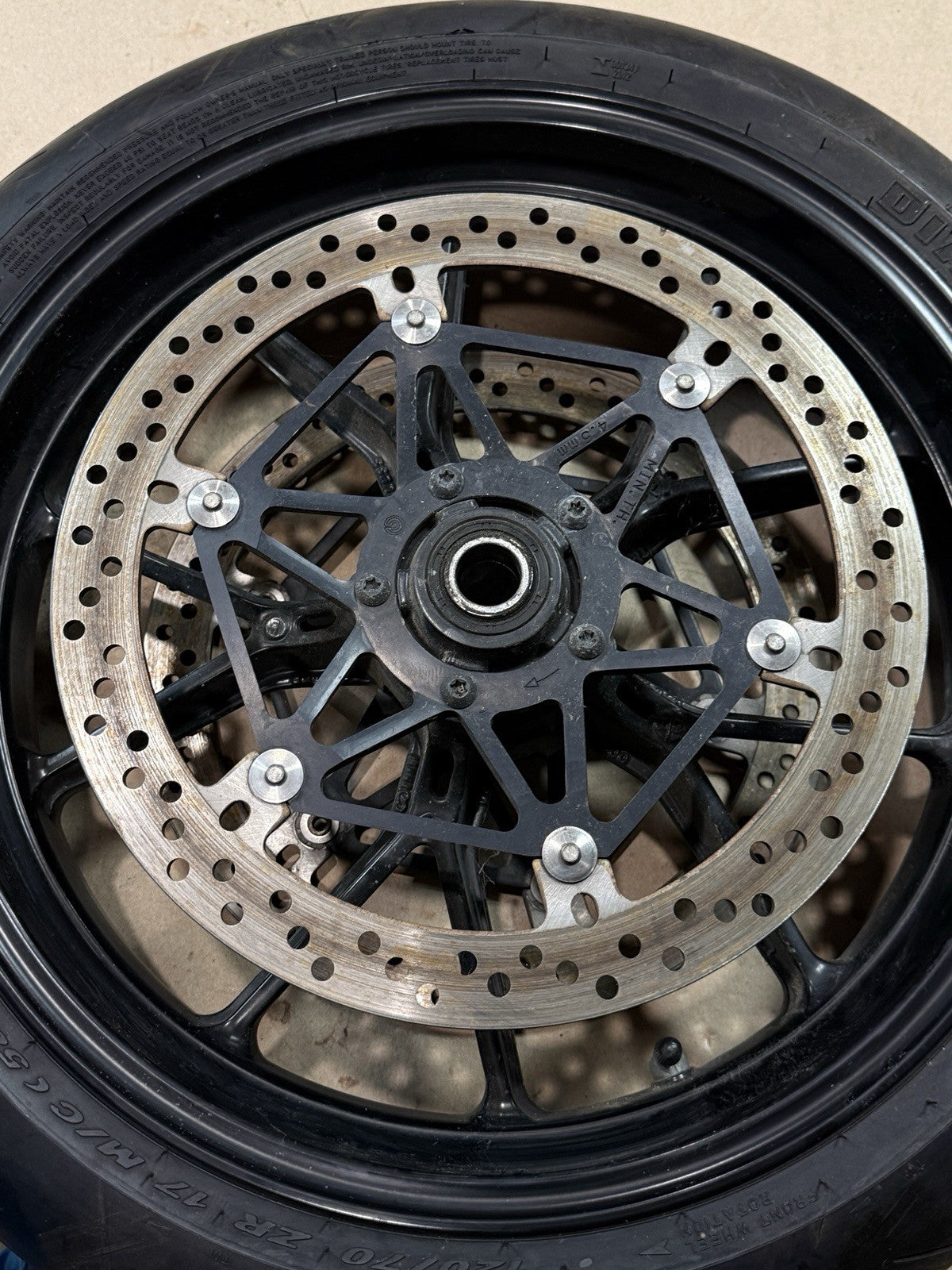 2011-13 Ducati 848 Evo 1098 1198 OEM Front Wheel Rim W/ Tire DENTED Damaged