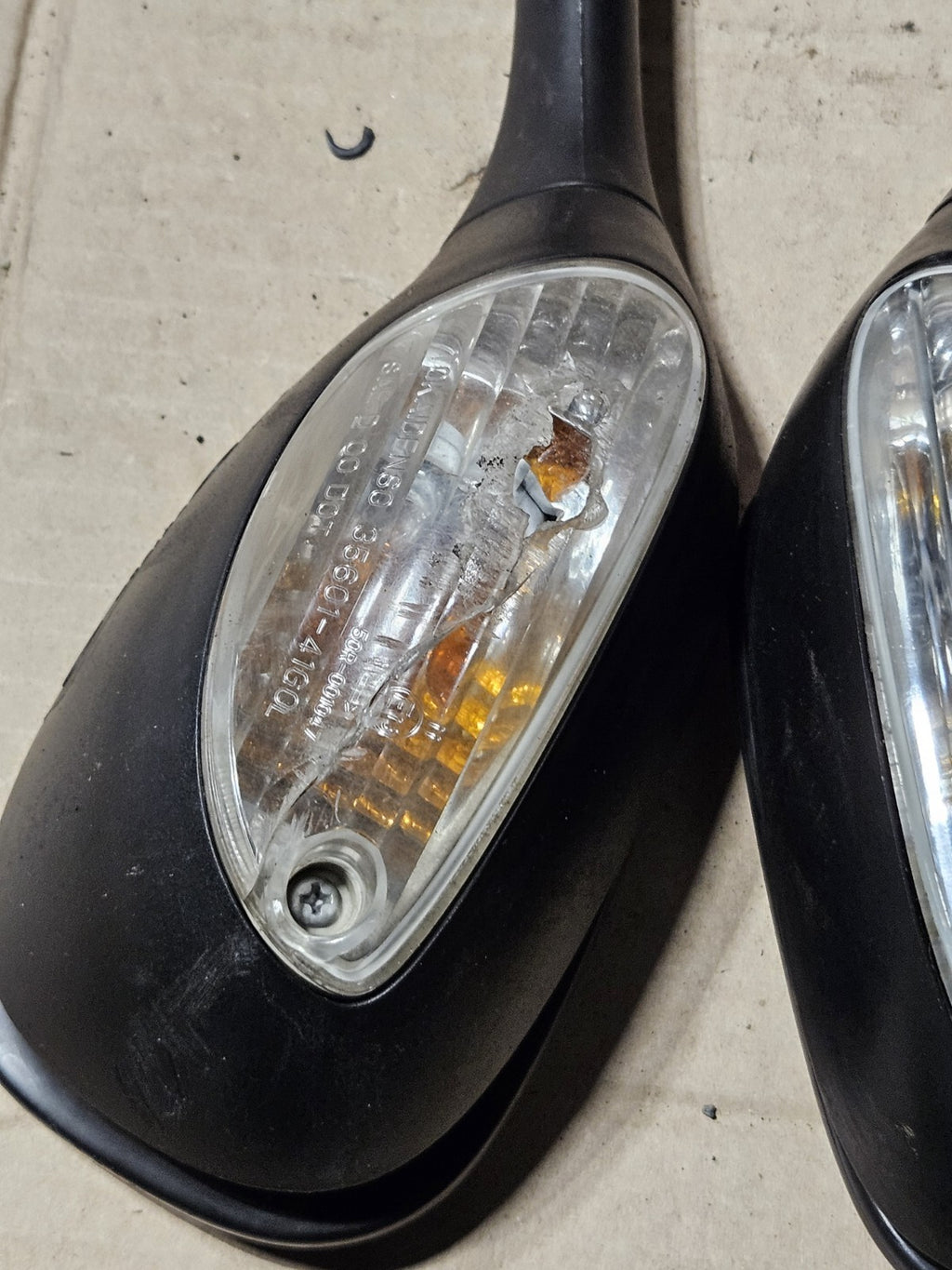 2006-2007 Suzuki GSXR600 GSXR750 OEM Left Right Rear View Mirrors Pair Set12