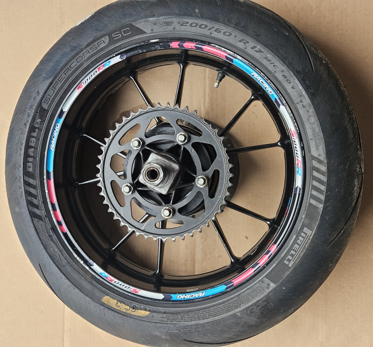 09-14 2014 BMW S1000RR OEM Rear Wheel Rim Factory Wheel Damaged