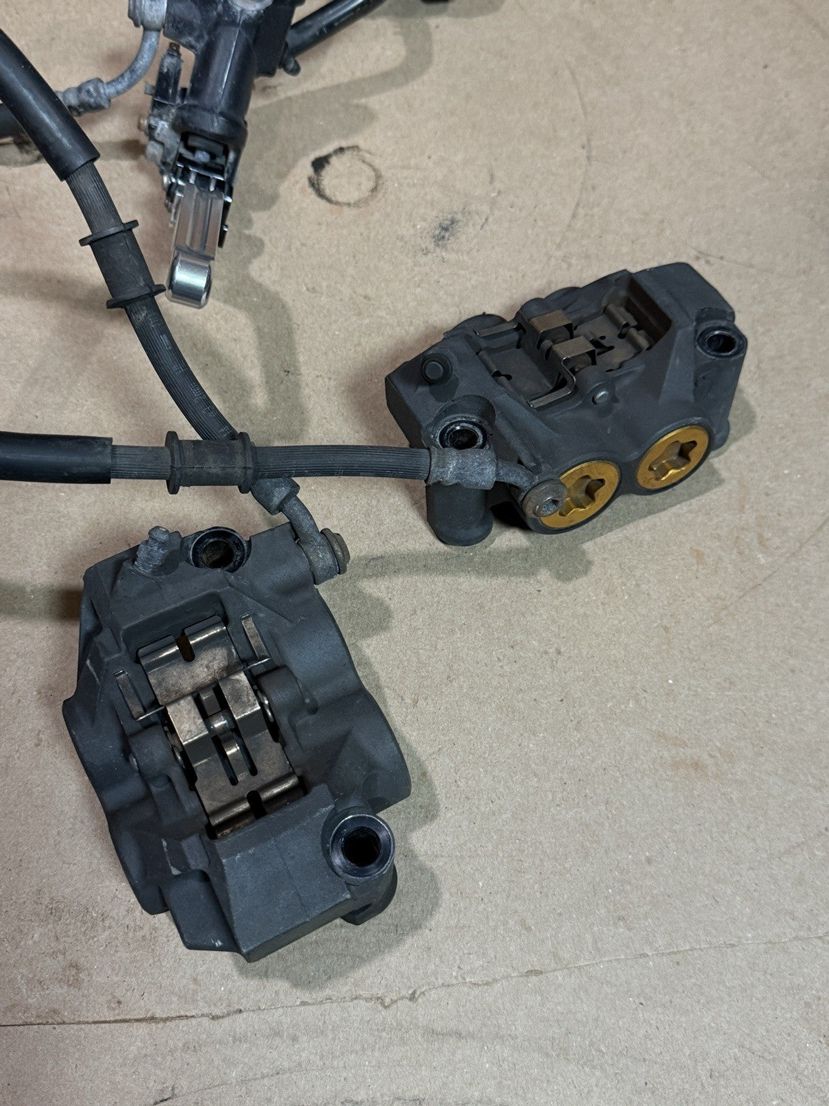 08-16 Yamaha YZF-R6 OEM Front Brake Calipers & Brembo Master Cylinder 2008-2016