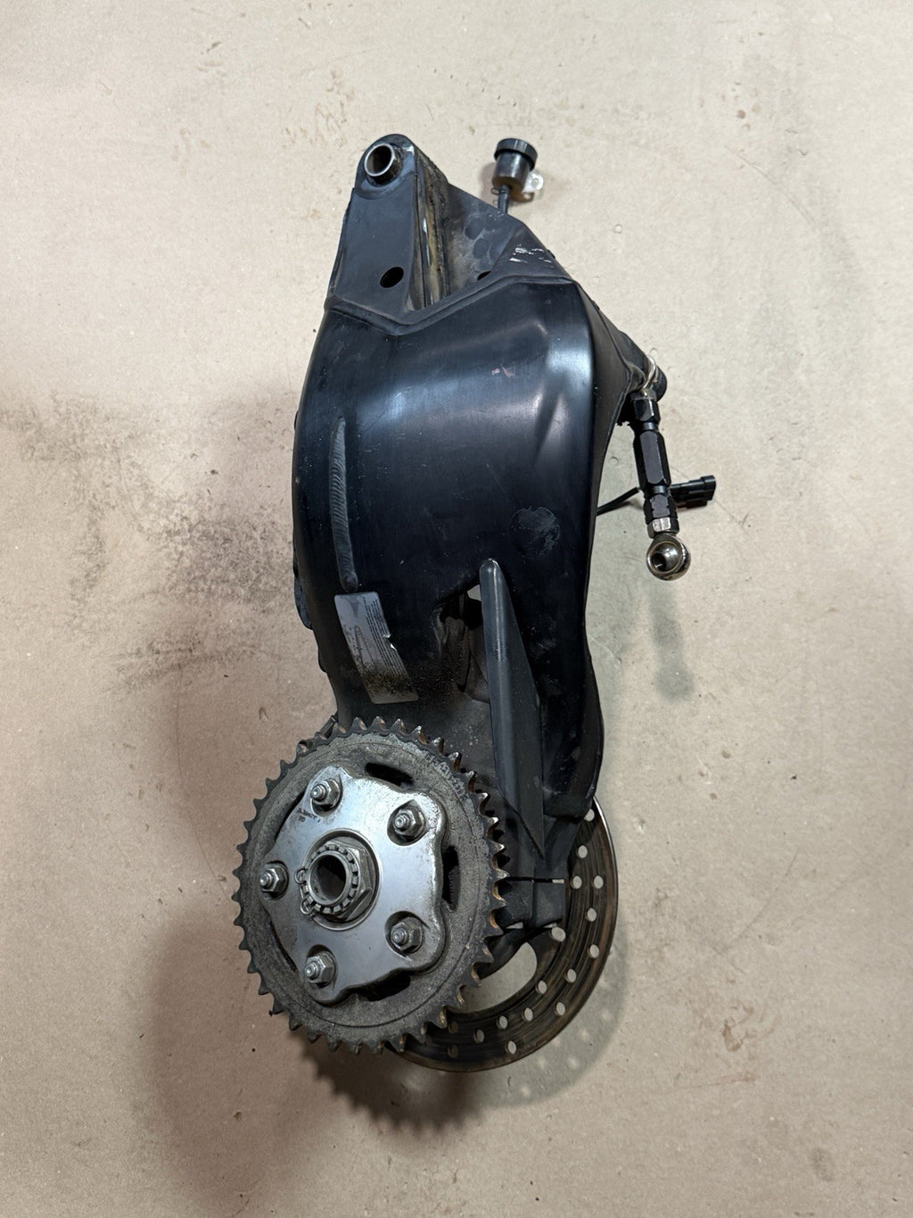 08-13 Ducati 848 1098 1198 OEM Single Sided Swingarm Rear Brake Rotor Sprocket