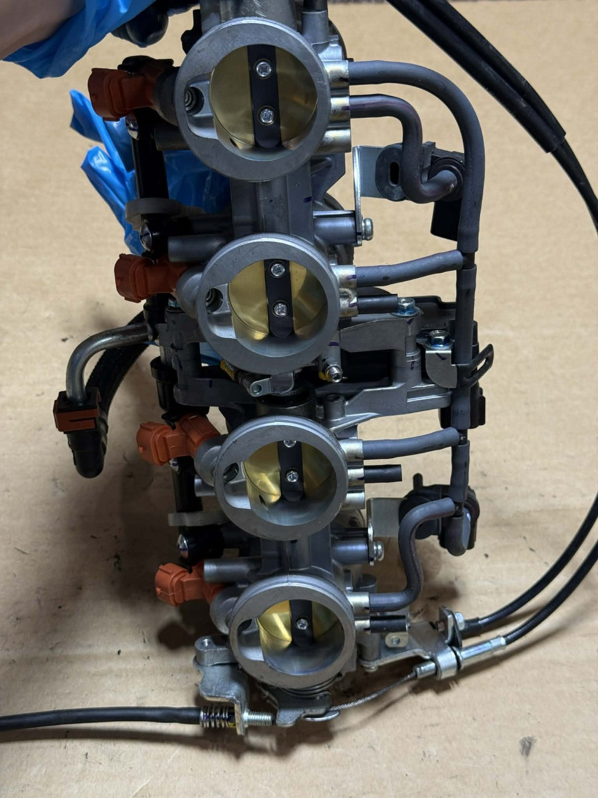 2019-2023 Kawasaki Ninja ZX6R 636 Throttle Body Assembly and Fuel Injectors OEM