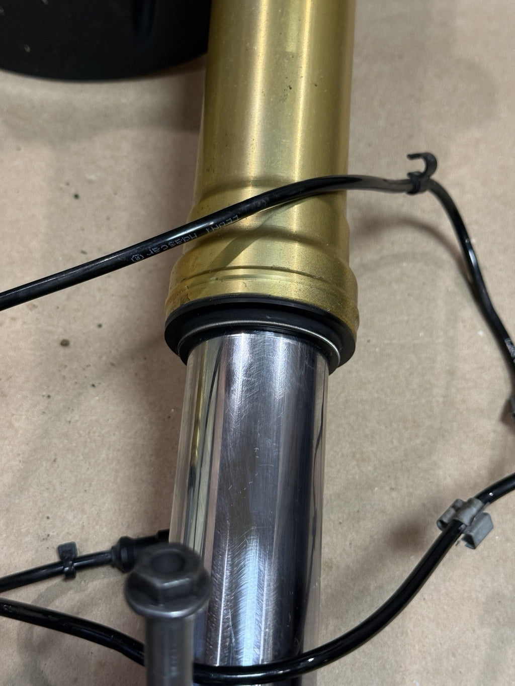 09-14 BMW S1000RR OEM Front Forks Suspension Pair Triple Tree Straight Set