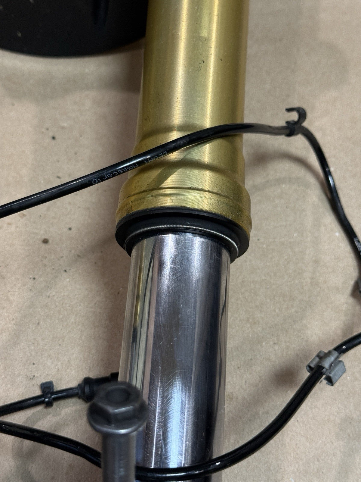 09-14 BMW S1000RR OEM Front Forks Suspension Pair Triple Tree Straight Set