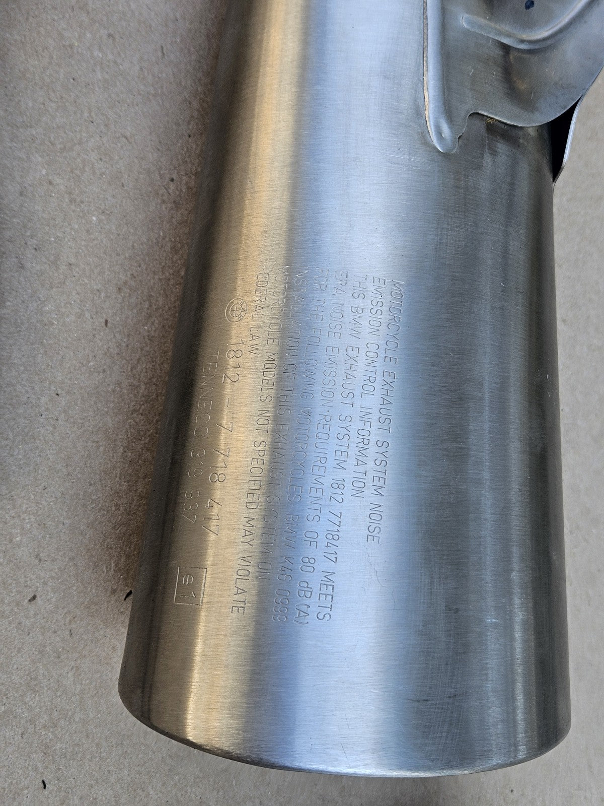 09-14 BMW S1000RR S1000R OEM Muffler Exhaust Silencer Factory Stock Pipe