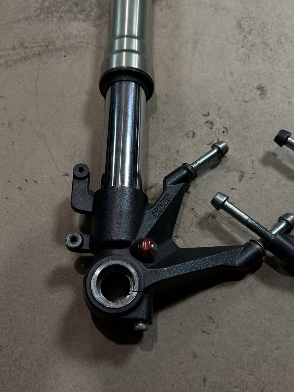 11-13 Ducati 848 1198 Evo SE Front Forks Suspension Assembly DAMAGED BENT OEM